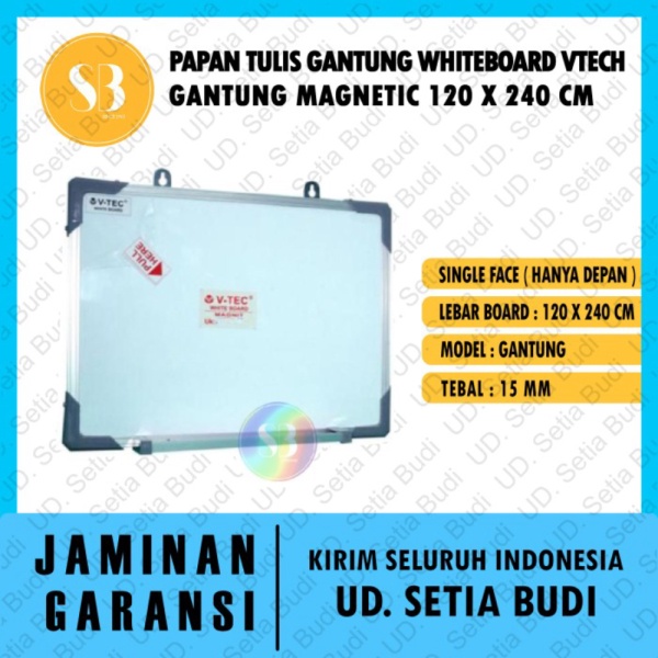 

Promo perkakas Papan Tulis Gantung Whiteboard Vtech Gantung Magnetic 120 x Diskon