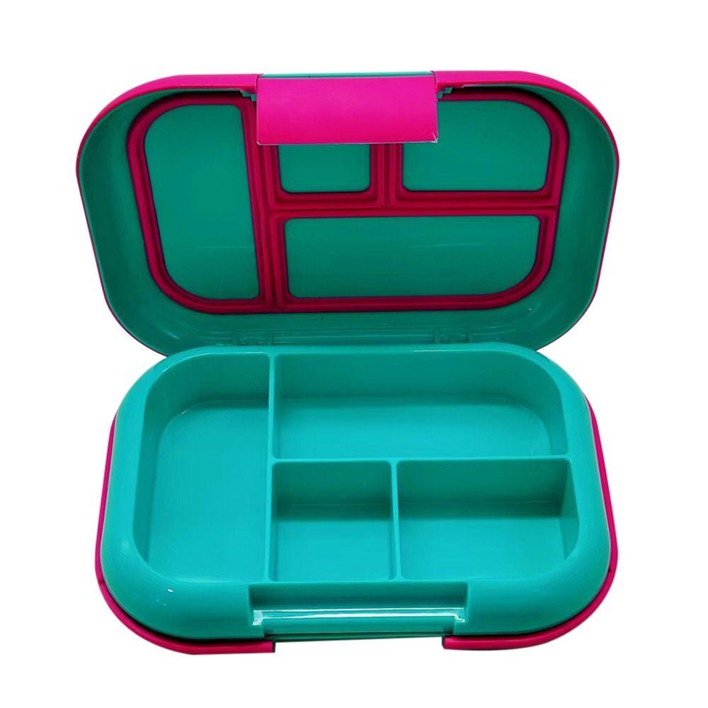 R-FLOWER Lunch Box Portable Persegi Panjang Grid Untuk Piknik Camping Wadah Makanan