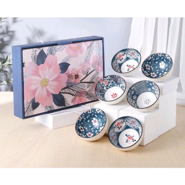 

Jual Japanese Cherry Bowl Gift Set 6pcs/ Mangkuk Set Keramik Jepang Hadiah - Merah Muda Diskon