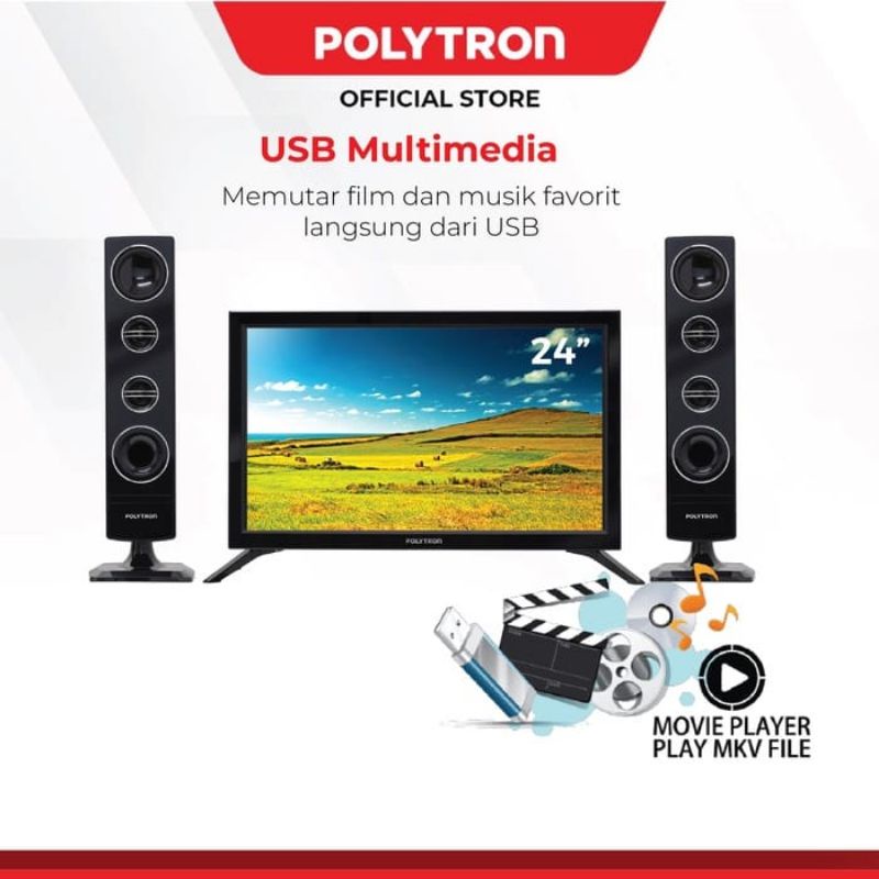 BATAM - POLYTRON 24TV0855 LED TV 24 inch