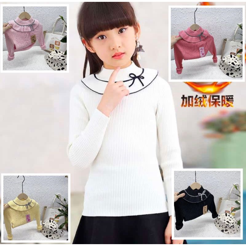 Atasan Rajut Premium Import Anak Usia 3-8/9 tahun/Atasan Import Rajut Anak Perempuan/Baju Rajut Anak
