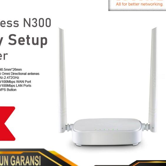 Tenda N301 Wireless Router 2 Antena Wireless Router Wifi N300 300Mbps