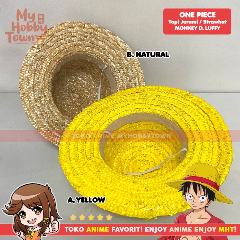 Topi Jerami One Piece Luffy Mugiwara Hat Anime Cosplay