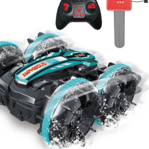 Amphibious stuntcar mobil rc bisa di air & darat 360° mobil ampibi rc amfibi