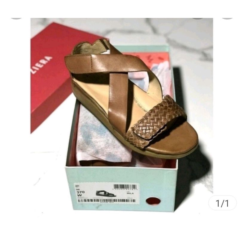 SANDAL WANITA ZIERA SUPER SUPPORT KULIT IZZY TAN