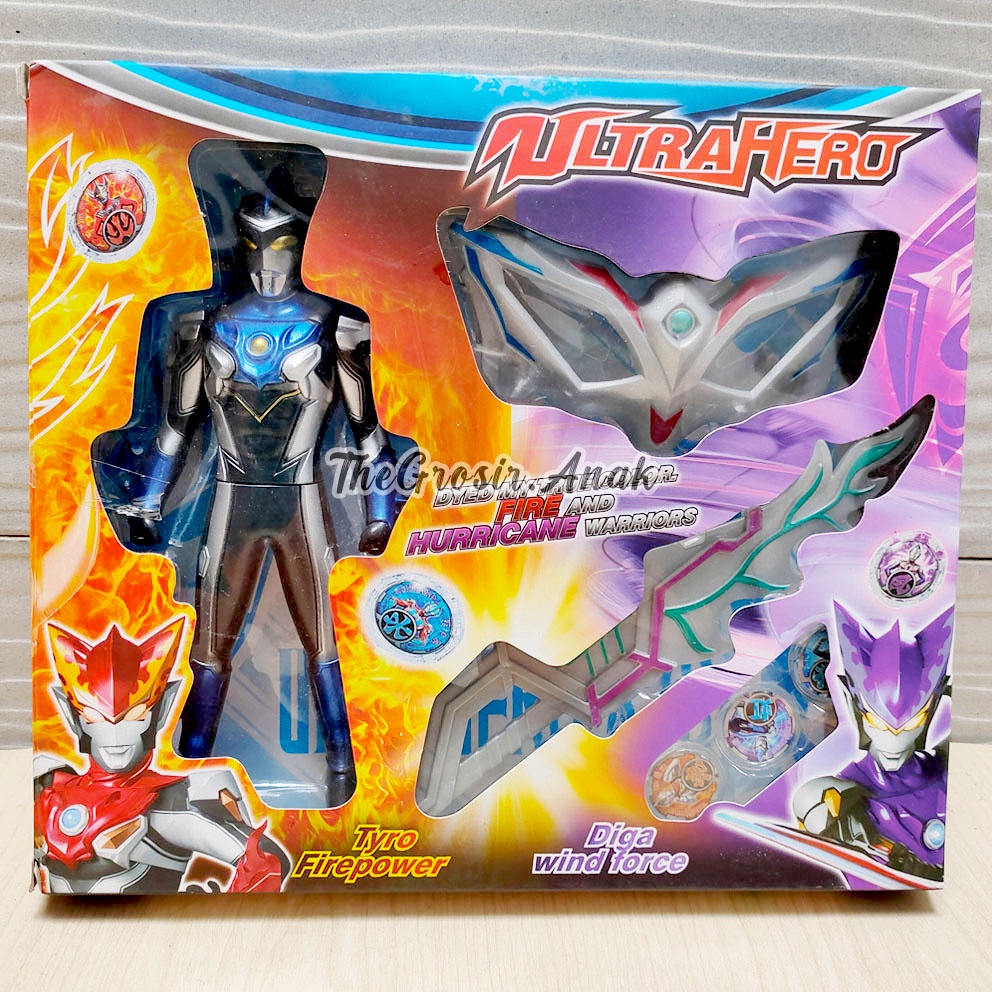 Ultrahero Set 93788 Mainan Pedang Topeng Robot Action Figure Ultraman
