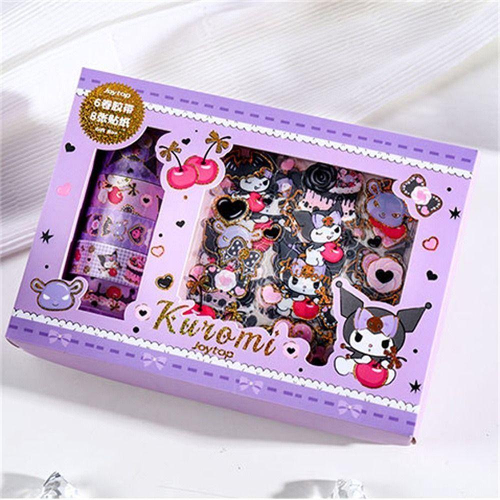 Mxbeauty Kaset Kantor Perlengkapan Sekolah Kartun My Melody Kertas Stiker Kado Dekorasi Stiker Untuk Gift Tape Stiker