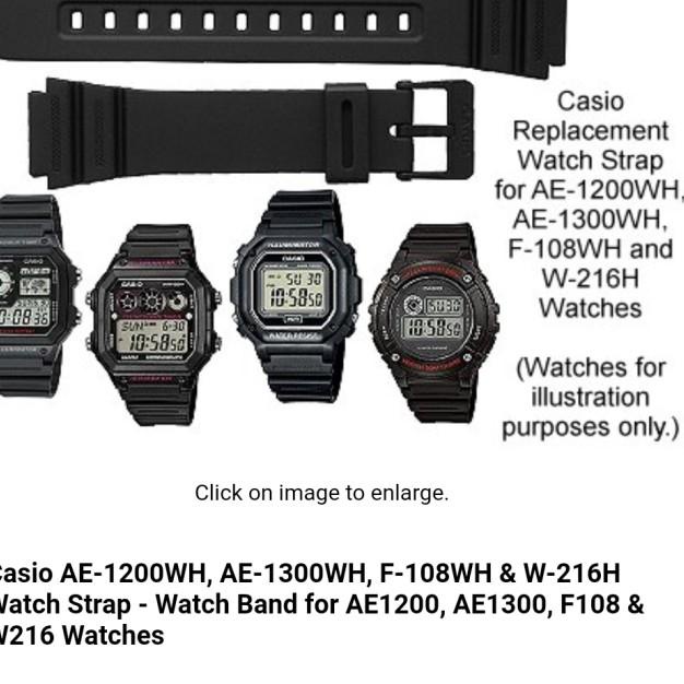 STRAP CASIO AE-1200WH / AE-1300WH / W-216H / F-108WH Casio Original