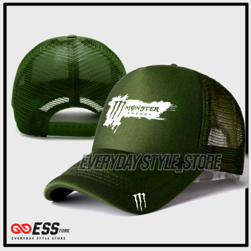 Topi Racing Trucker Jaring Monster