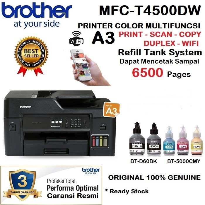 PRITER BROTHER MFC T4500DW A3 Printer Multifunction T4500 DW
