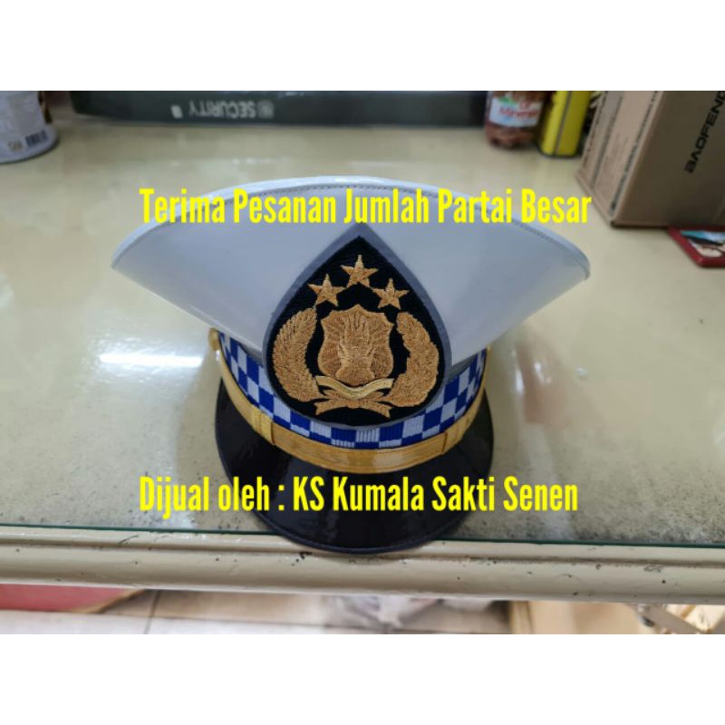 Topi Pet PDH Polantas Bintara Catur Terbaru 2022 -Pet Lantas-Pet Bintara PDH-Pet Sabhara-Kaos Polisi-Sabuk Polisi-Kopel