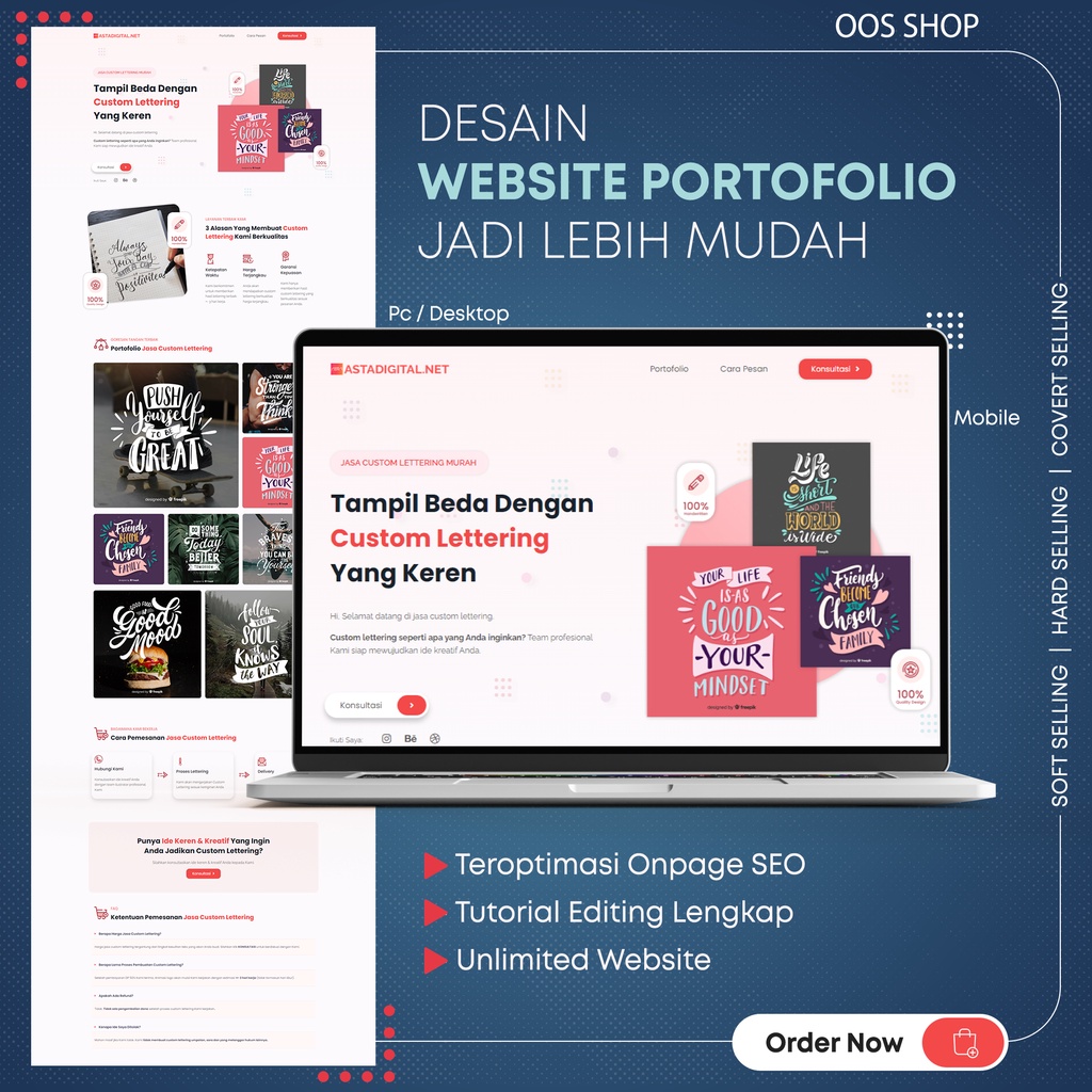 Template Website Portofolio Elementor