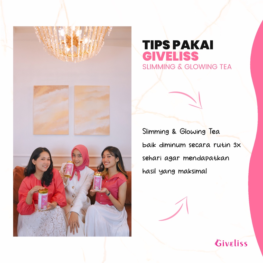 [ PROMO ] GIVELISS - Slimming &amp; Glowing Tea, Teh Herbal Pelangsing Bantu Diet, Detoks dan Glowing Approved by Nabila Syakeib