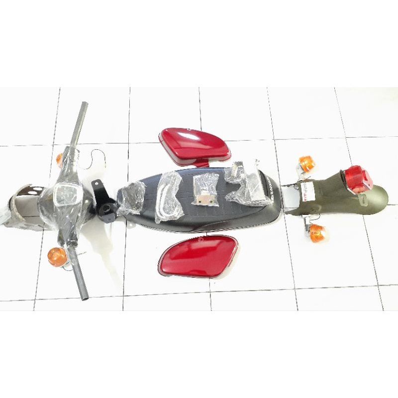 Paket Lengkap Honda C70 C50 Set Kepala Stang Stir Honda C70 Jok C70 Spakbor Belakang Set Dan Bok Aki