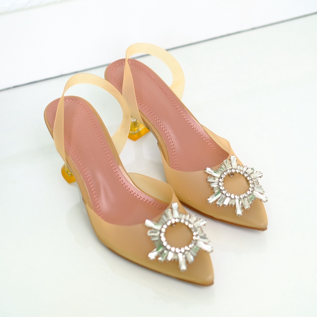 [7.7 Boombastis Sale⚡] - SEPATU WANITA AMS009 AMS GLASS HEELS PREMIUM IMPORT