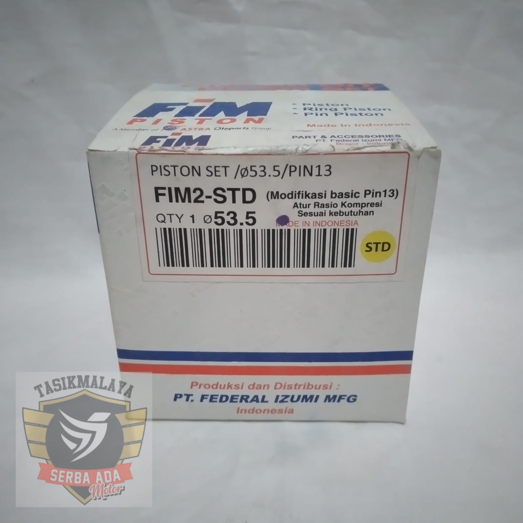 PISTON KIT SEHER KIT FIM 2 STD MODIFIKASI BASIC PIN 13