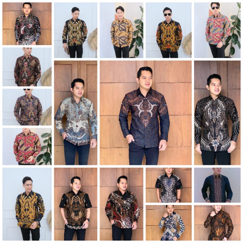 Kemeja batik pria lengan panjang Batik Kanaya modern