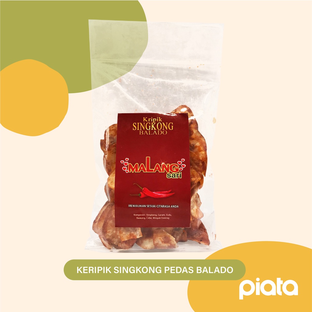 

Keripik Singkong Pedas Balado 200gr Bumbu Lengket