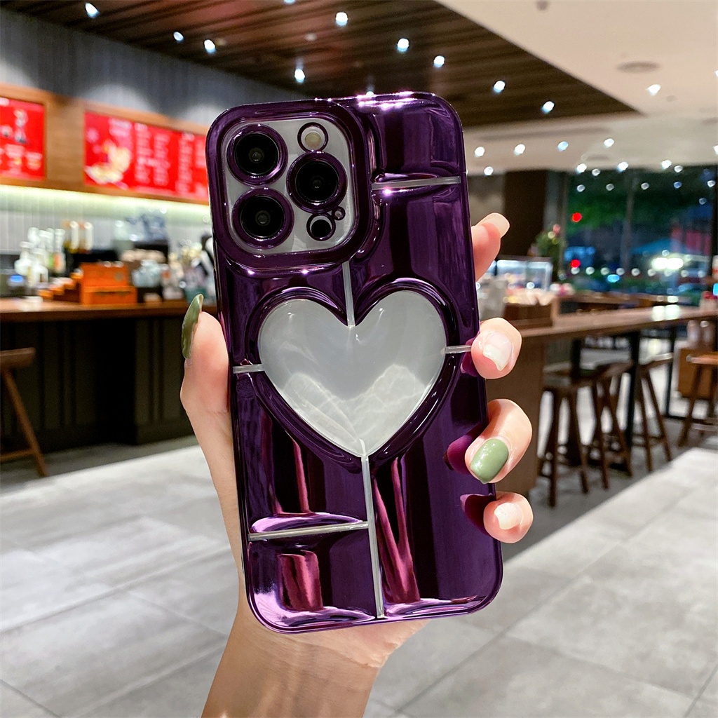 Casing iPhone 14 Pro Max Plus 13 11 12 Pro Max Full Cover Shockproof Aksen logo Mewah