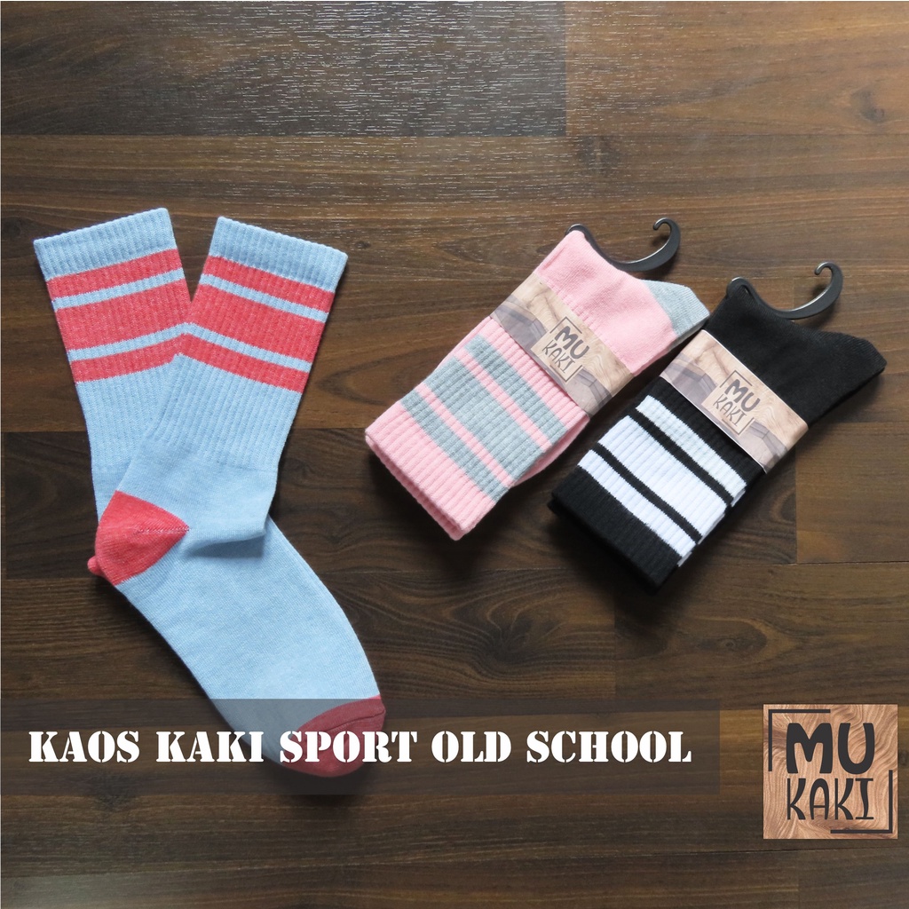 Kaos Kaki Sport Dewasa Old School Pria Wanita Mukaki