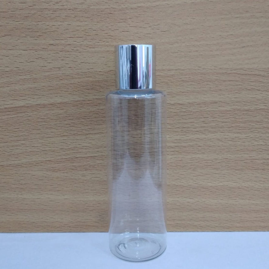 Botol Plastik PET 150ml RF Bening Tutup Presstop Luxury Neck