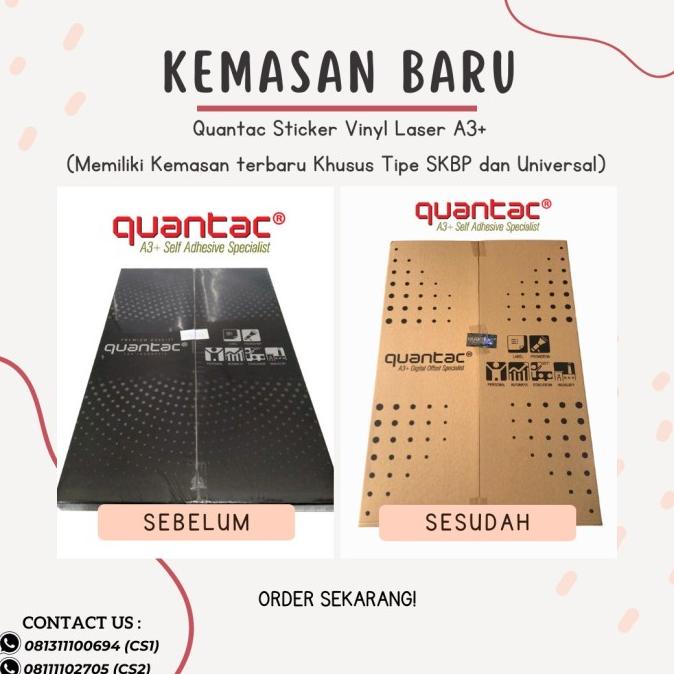 

Sticker Vinyl Laser A3+ QUANTAC - White Gloss
