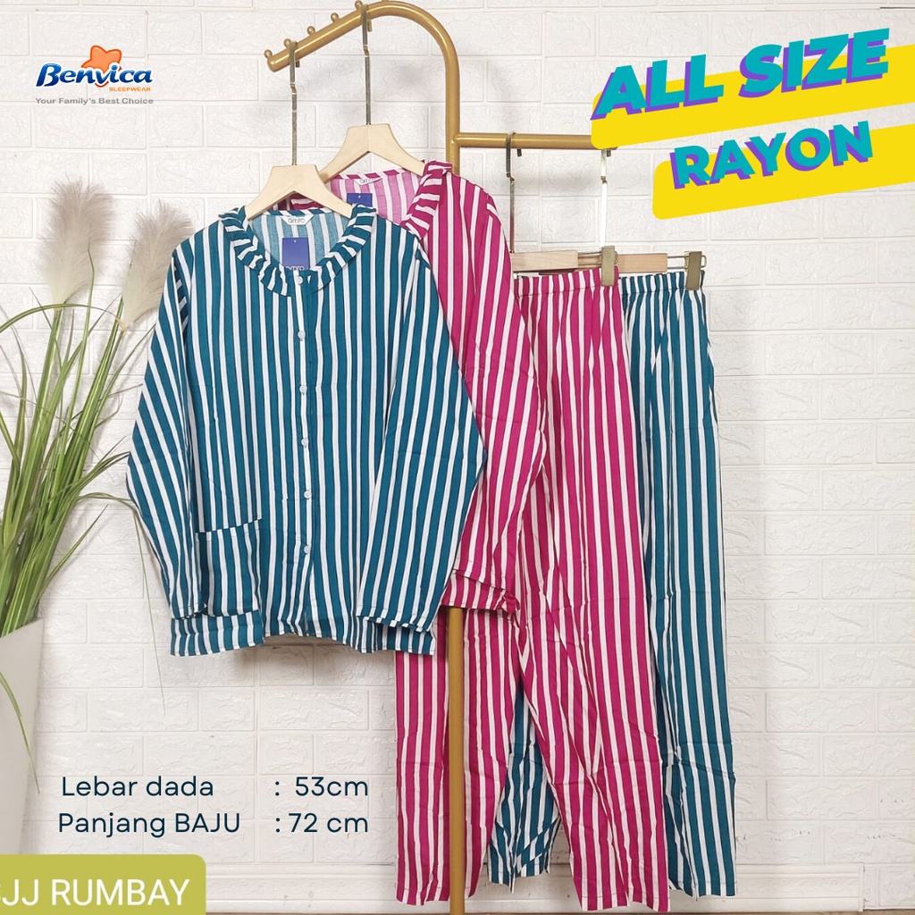 BAJU TIDUR PIYAMA KATUN RAYON ALL SIZE BANYAK MOTIF AMR