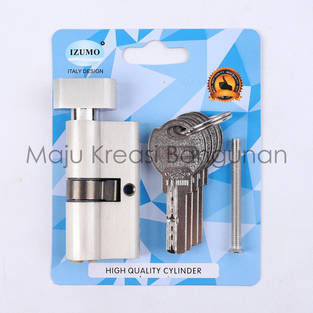 Silinder Kunci Knob Pintu Besar Izumo 60mm 60 mm 4 Buah Anak Kunci Komputer Cylinder Lock Knop Putar