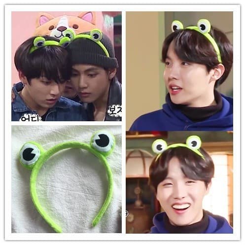 Kpop JungKook Frog Headband Bando Kodok Cute Kiyowo Kawaii Cosplay Halloween Party Blackpink Twice Red Velvet Itzy Ive Aespa Loona New Jeans Stayc