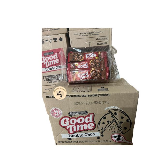 

[1 DUS] Biskuit Good Time Cookies Double Choc Isi 10 pack @12pcs