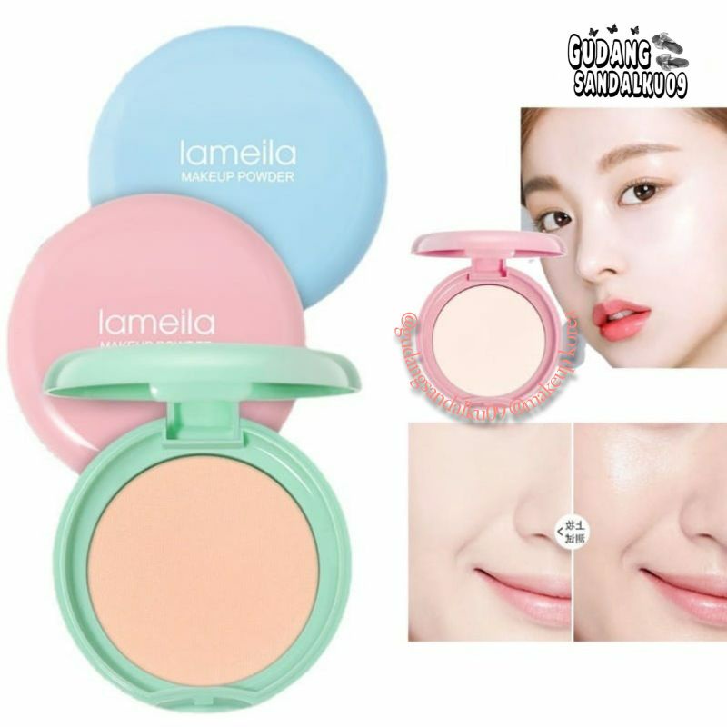 Lameila 5046 Bedak Padat Naked Make Up Powder Pressed Powder