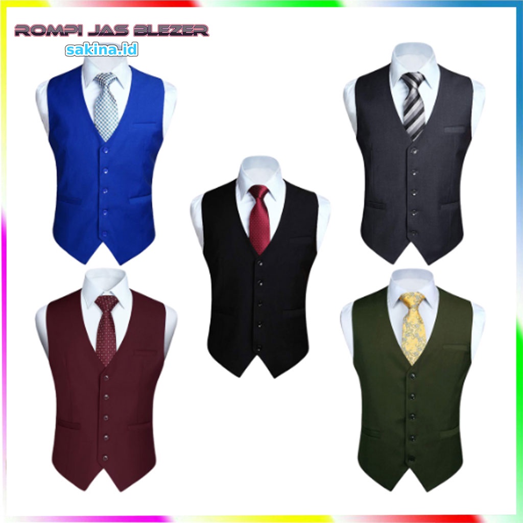 Rompi Jas Pria Slimfit Formal Remaja Dewasa Size Jumbo Premium - Rompi Jas Pria Formal - Rompi Jas H