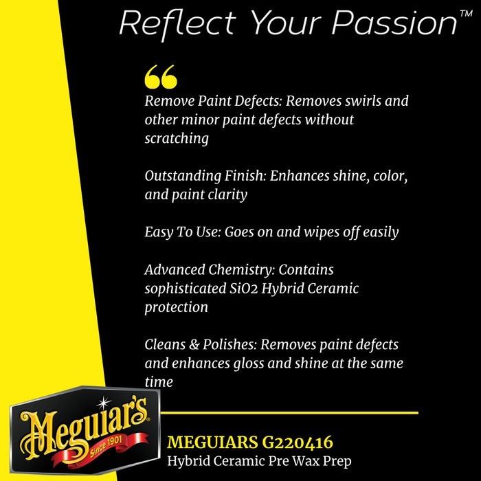 Meguiars Hybrid Ceramic Pre Wax Prep 473ml - Paint Colour