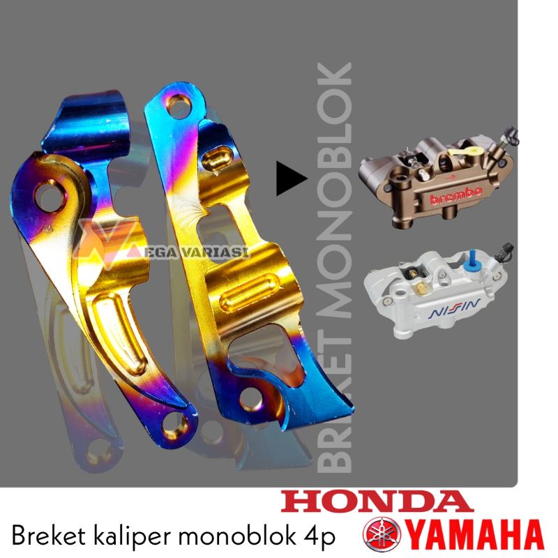 BREKET KALIPER MONOBLOK 4P 2TONE PANGKON BREKET KALIFER 4P 2TONE MIO BEAT SCOOPY VARIO125