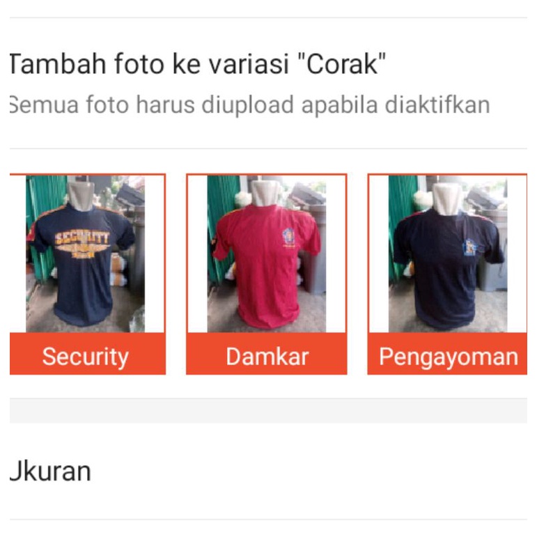 Flash sale! Kaos loreng TNI/Brimob/Damkar/Security/Pemuda pancasila/Pengayoman