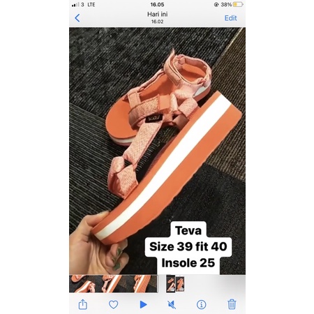 teva sandal orange color