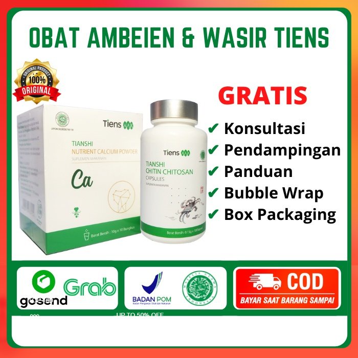 PAKET OBAT AMBEIEN & WASIR TIENS ASLI 100% Herbal China Ampuh Stadium 4
