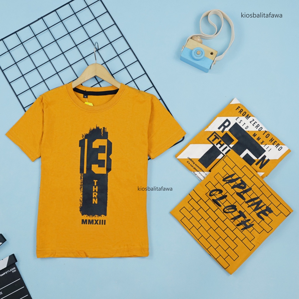 [PREMIUM CLASS] Kaos Anak uk 1-10 Tahun Distro Original / Export Baju Branded Laki Lengan Adem Polos