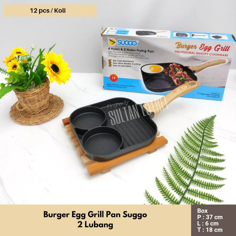 Burger Egg Grill Pan Suggo 2 Lubang