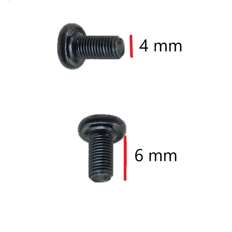 Baut hitam plus 4mm - baut panjang 6 mm