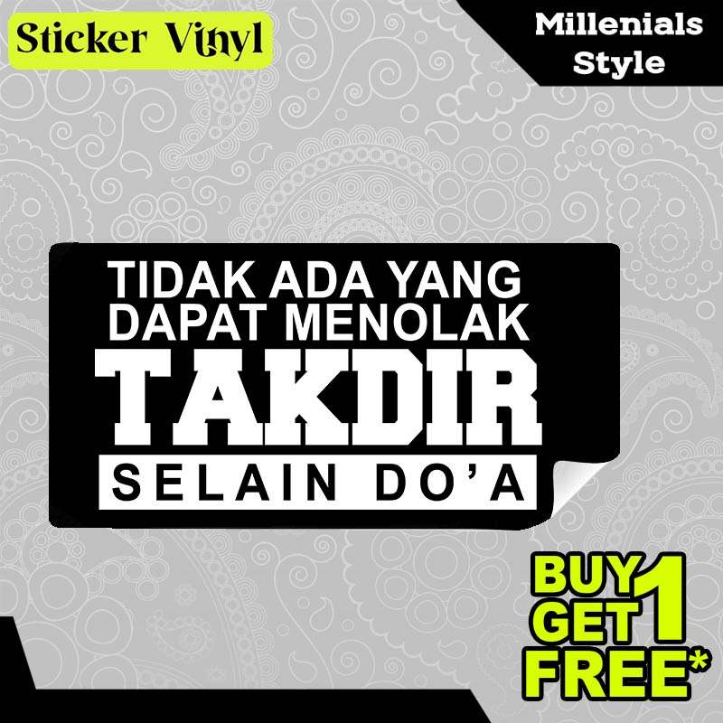 

Stiker Sticker Doa dan Takdir Gambar Unik Desain Keren dan Kekinian Aesthetic Bahan Vinyl Satuan Anti Air