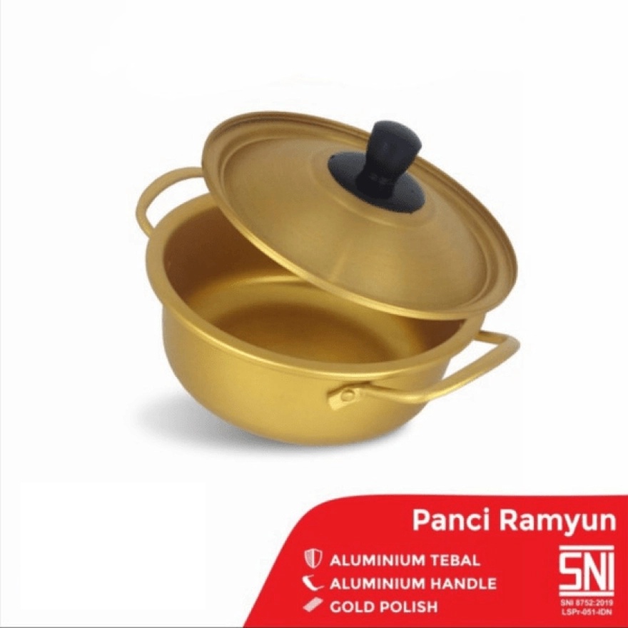 MASPION PANCI EMAS 18CM KOREA MIE ALUMUNIUM RAMYUN RAMEN RAMYEON GOLD 18 CM