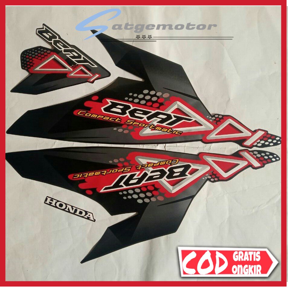Stiker Striping honda BEAT karbu 2011 hitam