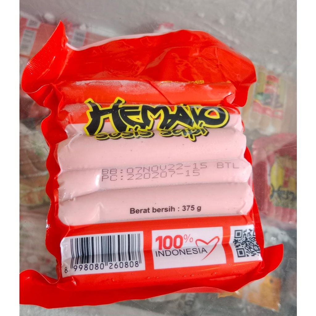 

Hemato Sosis Sapi 375gr Instant Sameday Ready Sukmajaya