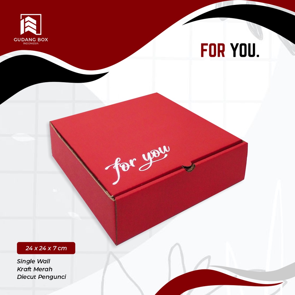 

Kotak Kado - For You (Uk. 24 x 24 x 7) BoxKado/Hampers/Giftbox/BoxPolos/KadoUlangTahun/SetHadiahHampers/KotakHadih/KardusHadiah/BoxEstetik