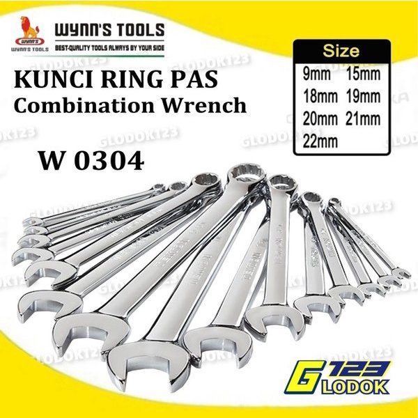 Kunci Ring Pas Set Satuan CRV Chrome 18 19 20 21 22 23 24 27 30 32 Mm