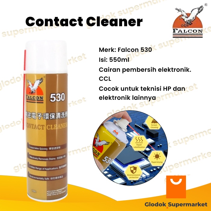 Contact Cleaner Spray Lubricant 550ml Cairan Pembersih Falcon 530