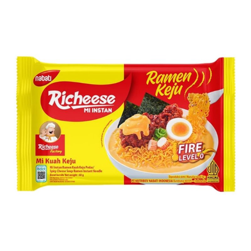 

nabati richeese mi instan ramen keju fire level 0 65g