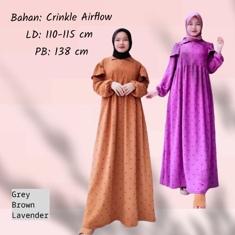 Gamis Crinkle Uragiri Jumbo/ Dress Premium Busui friendly