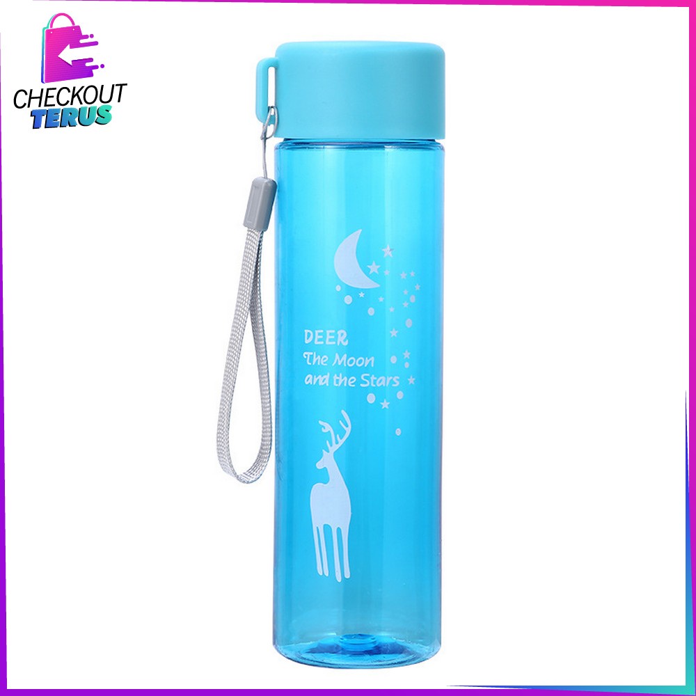 CT C709 Botol Minum Portable 450ML Motif Karater Binatang Rusa Sport Travel Anak Sekolah Tumbler Botol Air Minum